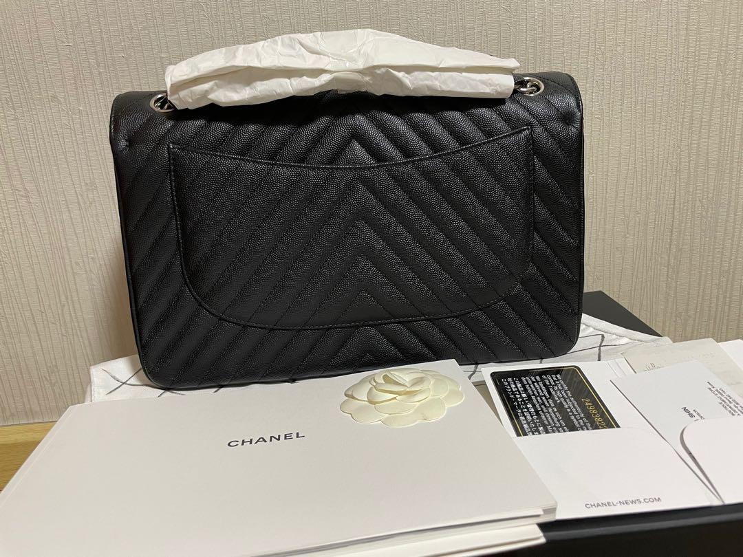 Chanel Jumbo chevron black caviar Luxury Bags Wallets on Carousell