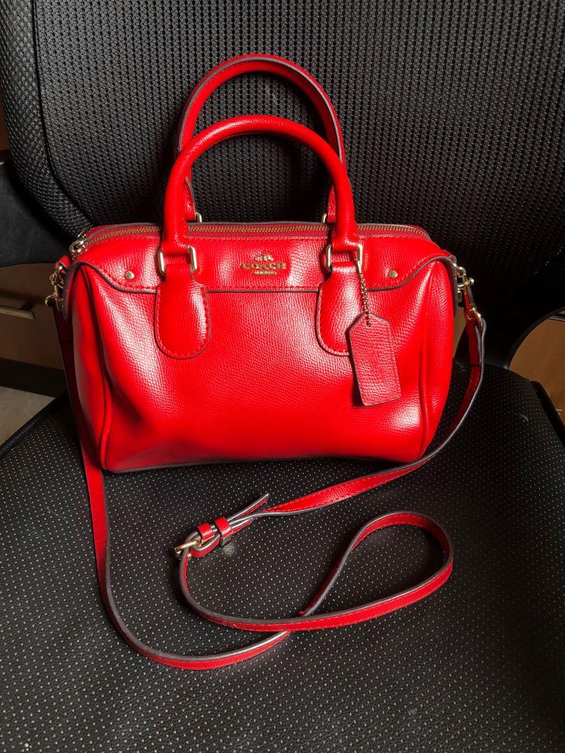 Coach mini bennett satchel in crossgrain leather hot sale