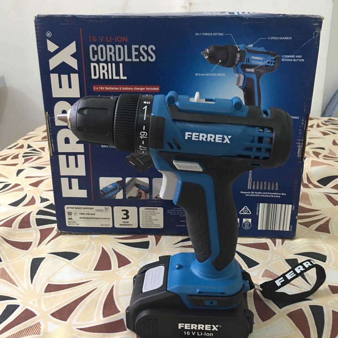 Ferrex cordless drill on sale