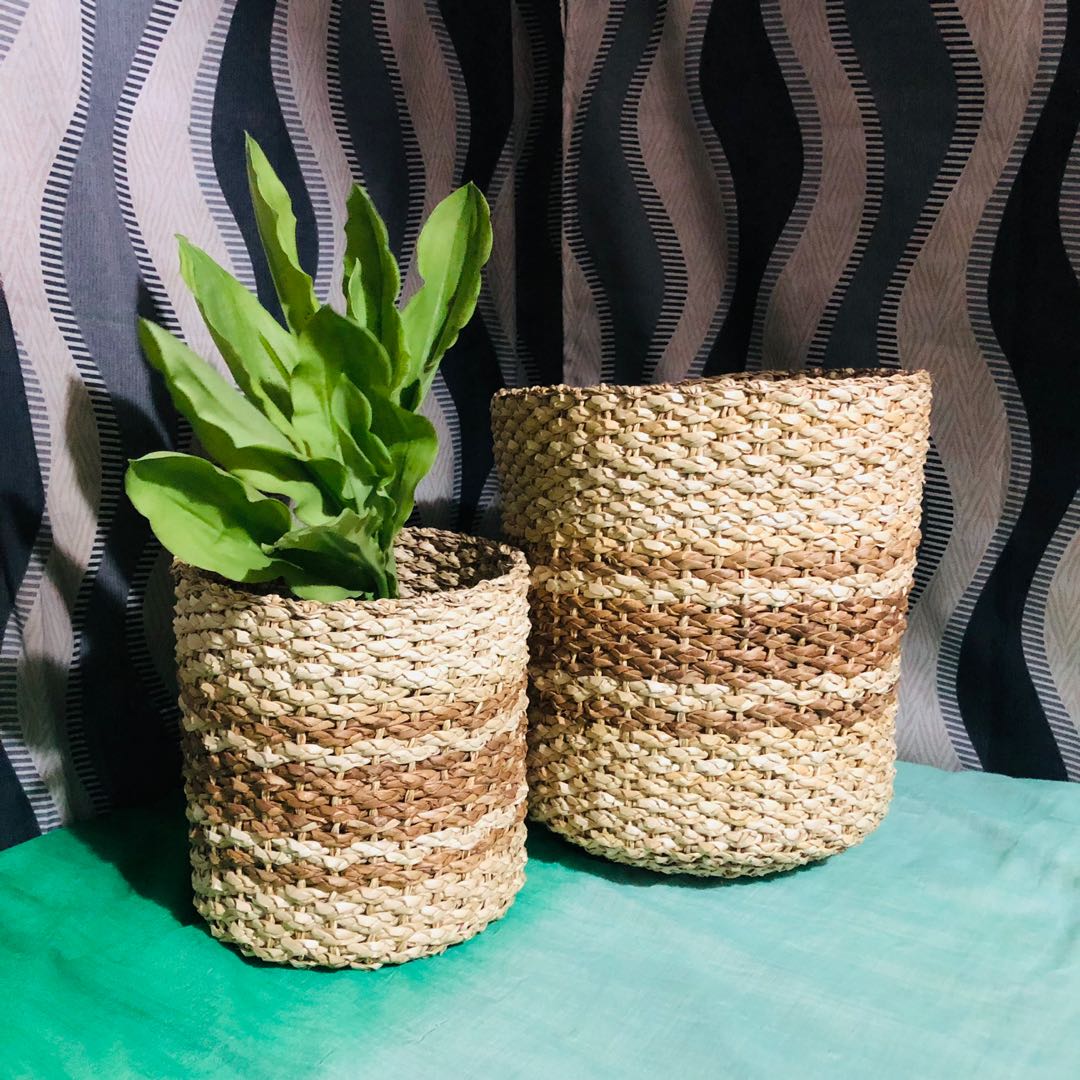 DALISAY BASKET made of Pandan Native Planter, Furniture & Home