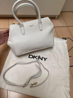 DKNY 全白牛皮手提肩背包