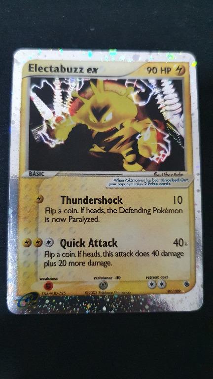 Electabuzz Ex Pokemon Card Toys Games Board Games Cards On Carousell