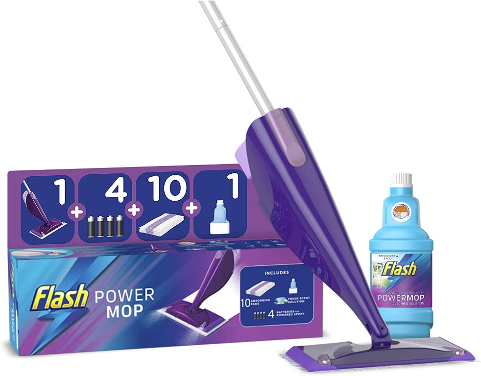 Flash Power Mop Starter Kit, Furniture & Home Living, Cleaning