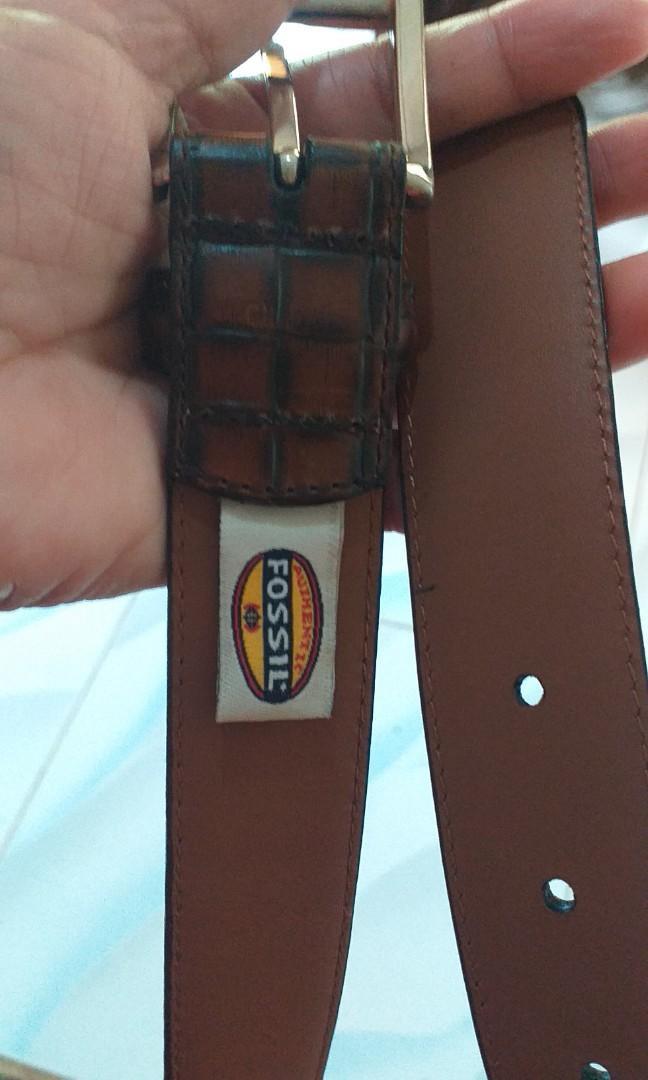 FOSSIL BROWN LEATHER BELT, Men's 