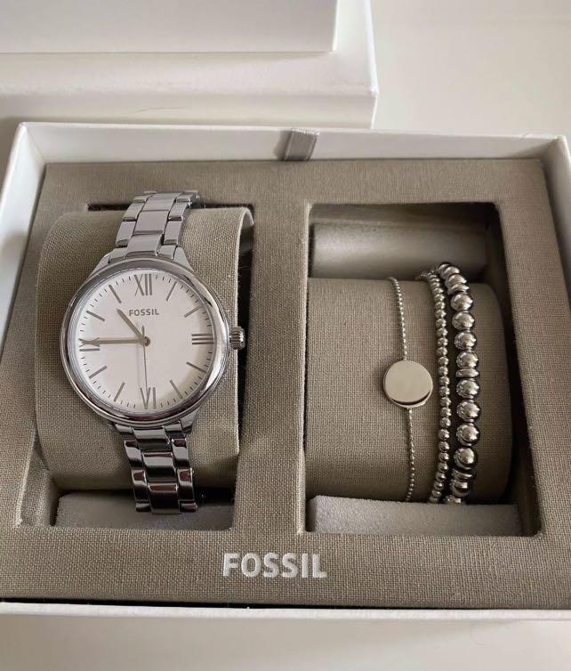 FOSSIL FOSSIL Suitor Three Hand Alloy Watch and Bracelet Box Set