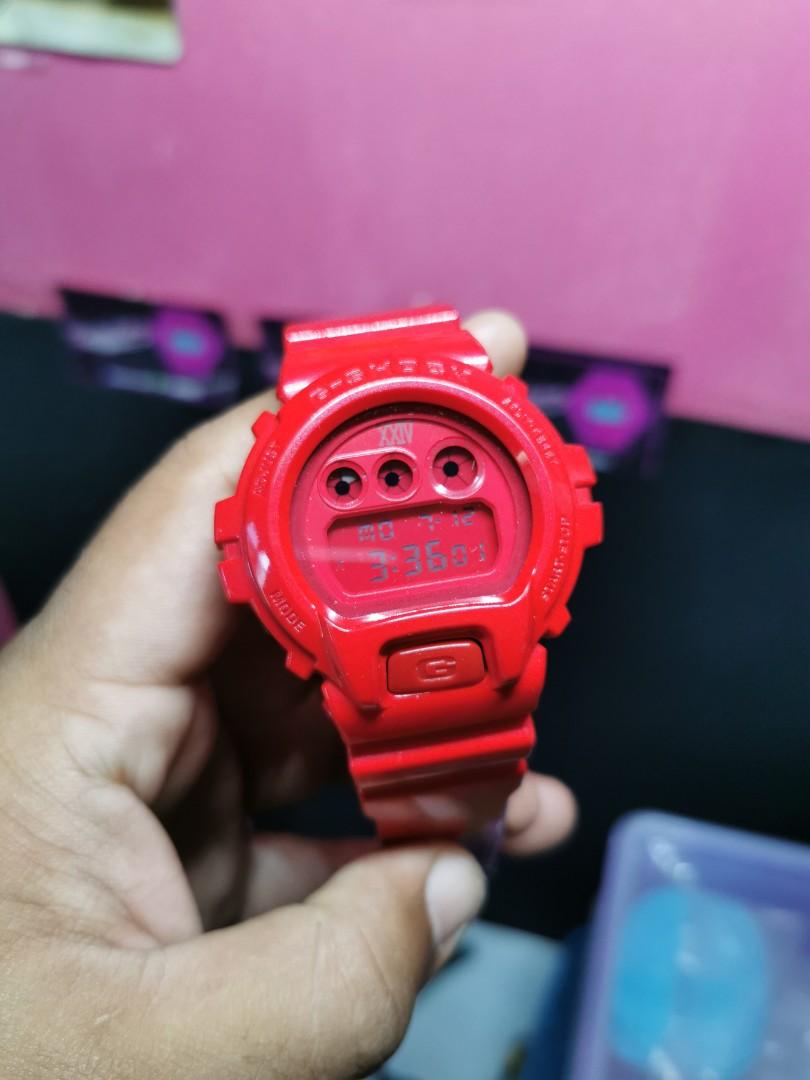 Gshock g shock dw6900 fs 24 karats merah Men s Fashion Watches