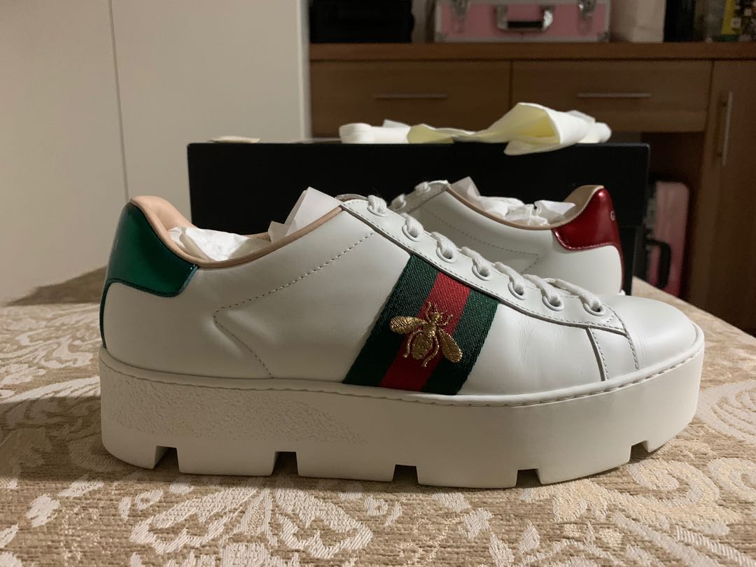 Women's ace embroidered platform sneaker cheap