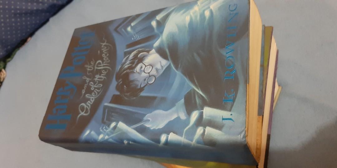 Harry Potter Hardbound Books 5, 6 &7 only (Category: Storybooks) located in Paranaque City. Submitted by hypnos924 (Listing ID 1100721036, Image 2). Description: P3,000 as a whole. (you'll buy all three together) P1,200 each (individually, buying only one book) Harry Potter and the Order of the Phoenix. Harry Potter and the Half Blood Prince. Harry Potter and the Deathly Hallows. - Hardbound books. First Edition. - Slight yellowing pages specific