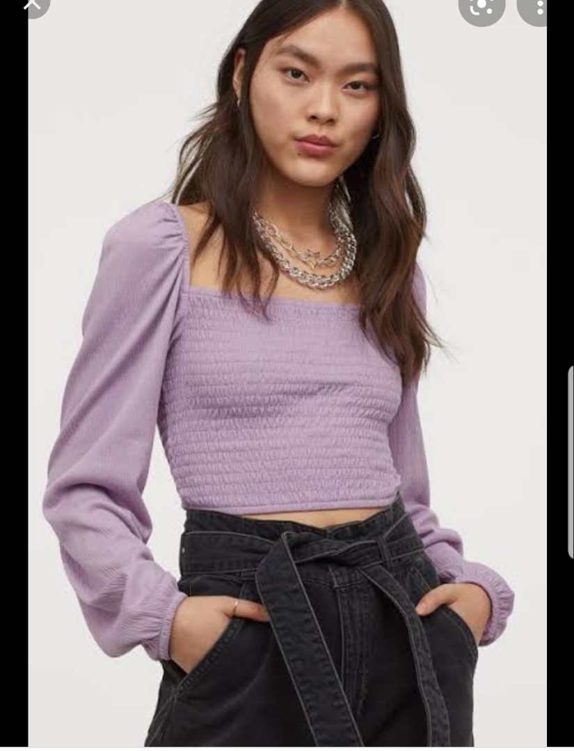 Puff sleeve top h and m clearance