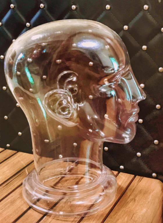 Glass head sales headphone stand