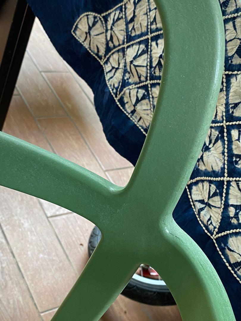 IKEA Hay YPPERLIG Chair with armrests, in/outdoor, green, Furniture