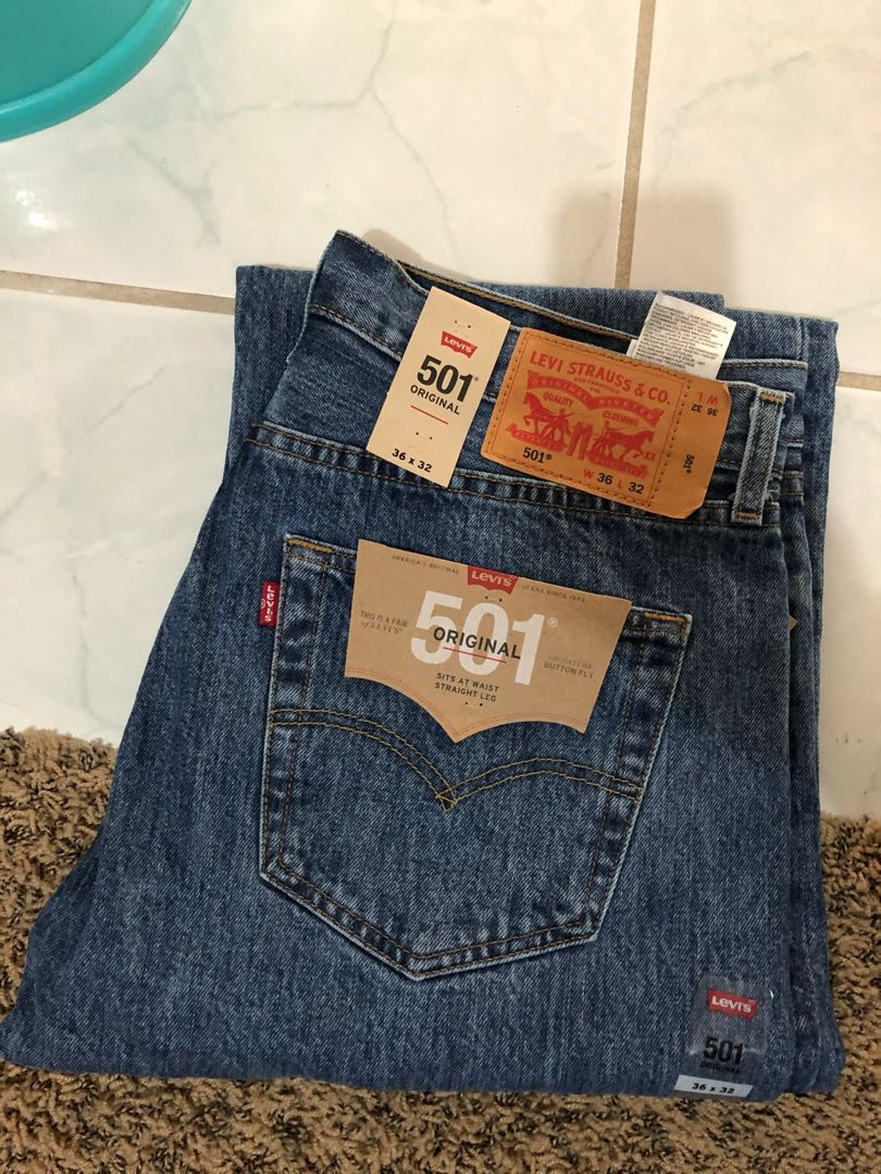 Levis 501 stone wash, 男裝, 褲＆半截裙 
