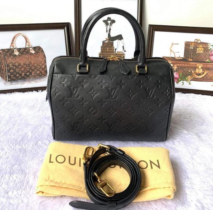 Louis Vuitton Black Monogram Empreinte Speedy Bandouliere 25 – Love that  Bag etc - Preowned Designer Fashions