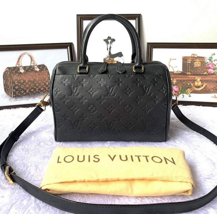 LOUIS VUITTON Empreinte Speedy Bandouliere 25 NM Black 177582