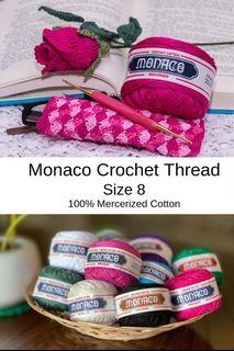 Monaco Embroidery Thread Mercerized Crochet Cotton Yarn Spool Embroidery Ball