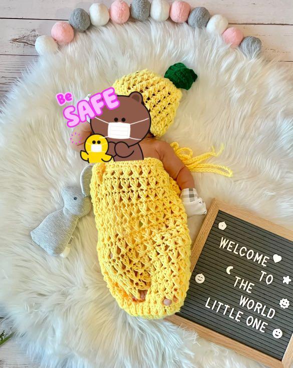 Newborn pineapple attire, Babies & Kids, Babies & Kids Fashion on Carousell