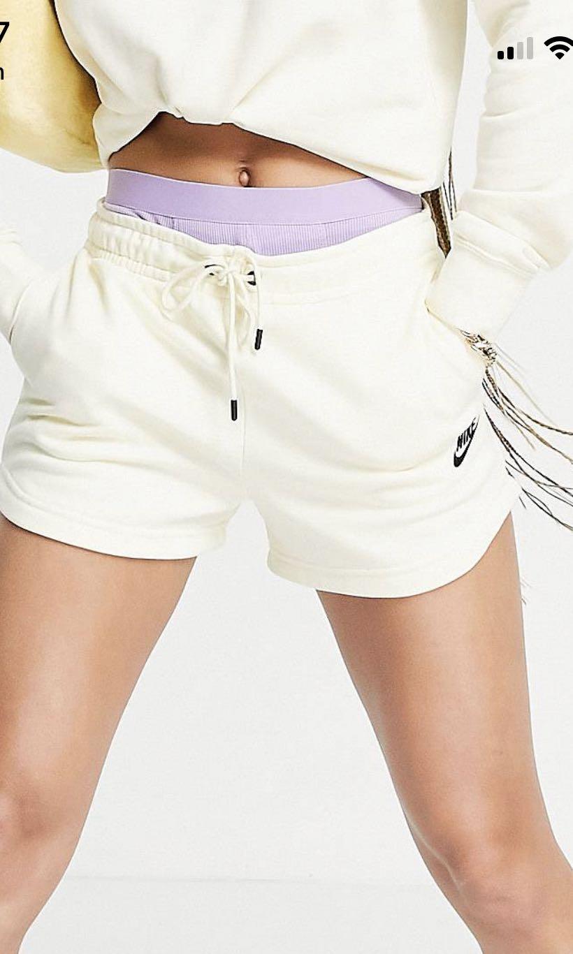 White sale fleece shorts