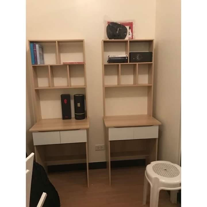 [SALE] Office Computer Desk Study Table with Shelves and Drawer (Category: Office Furniture & Fixtures) located in Manila. Submitted by acinad_ (Listing ID 1100682364, Image 3). Description: Office Computer Desk Study Table with Shelves and Drawer Size: - approx. 80x40x161.2cm For shipping: - Toktok - Grab Delivery Message for inquiries!.