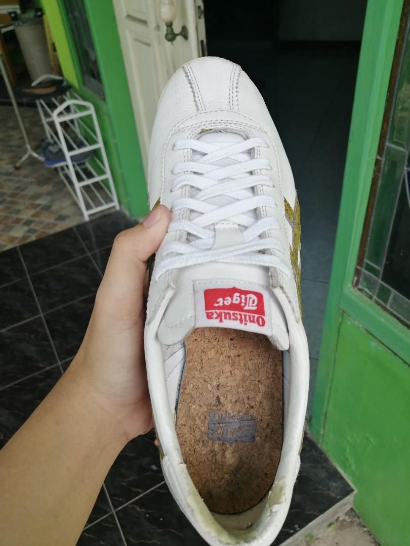 Onitsuka tiger corsair white hunter green top