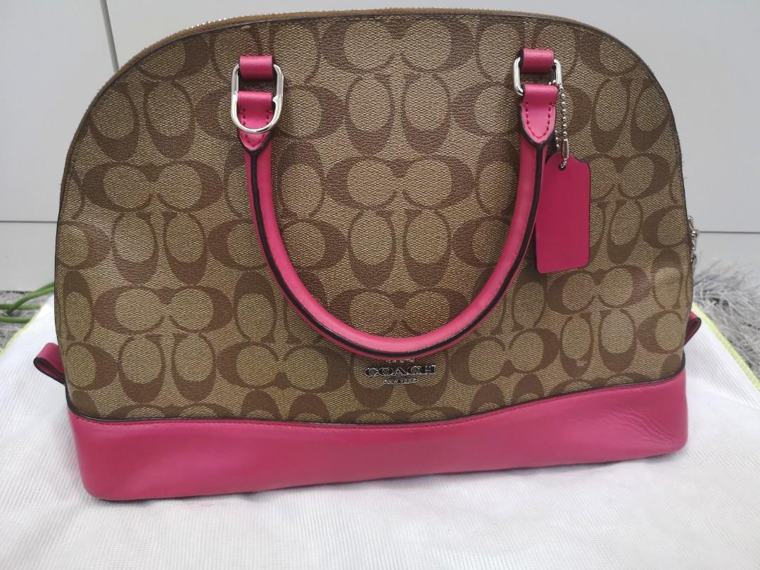 Authentic Original Fuchsia Pink Coach Alma Nano Hand Bag, Luxury, Bags &  Wallets on Carousell