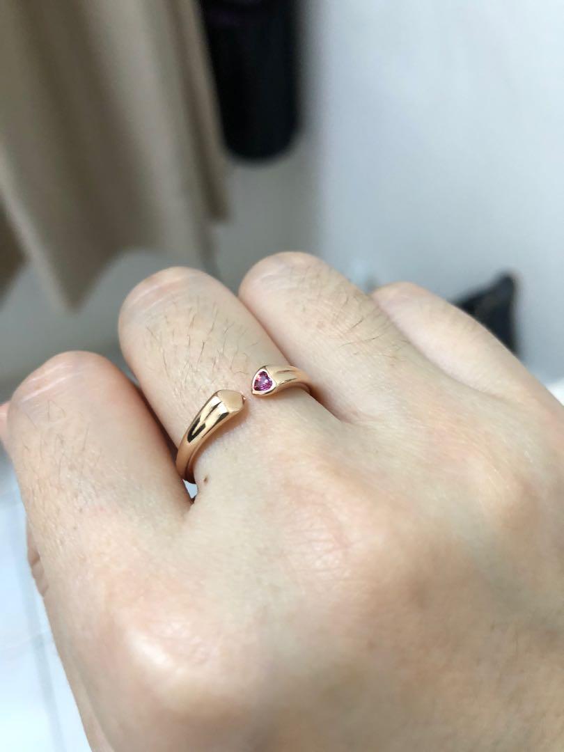 Polished & sparkling hearts open ring on sale