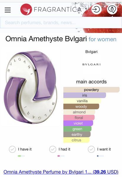 Bvlgari amethyste clearance fragrantica
