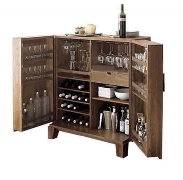 Retro Wood Wine Cabinet Furniture Home Living Shelves Cabinets Racks On Carou Retro Wood Wine Cabinet Furniture, Wood Wine Cabinet