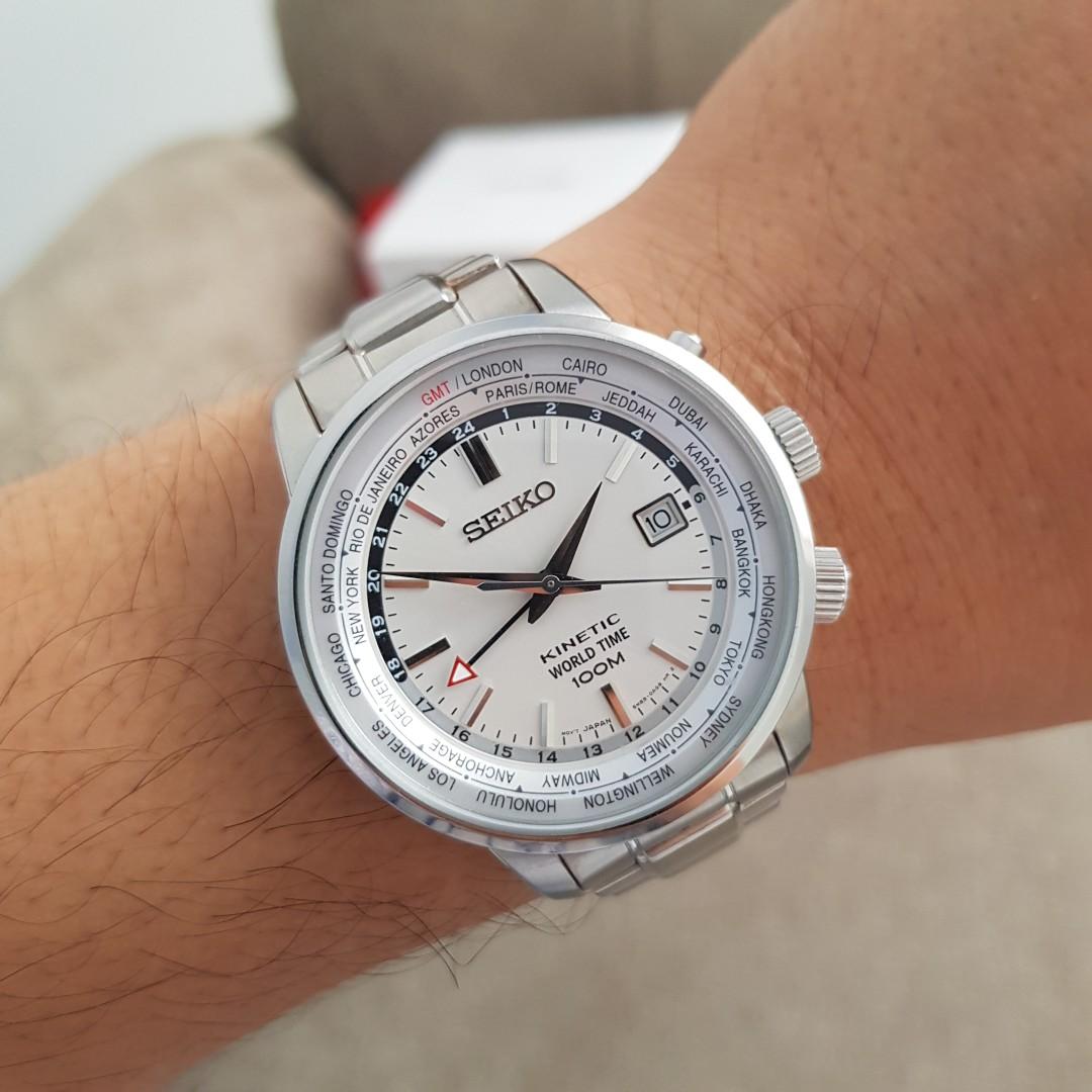 Seiko kinetic gmt online world timer sun067p1