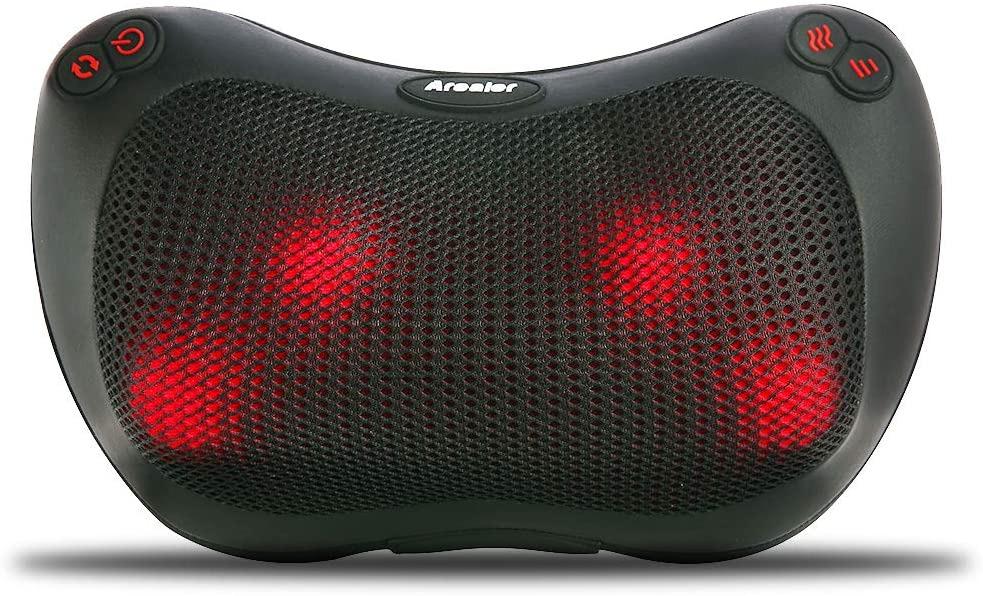 Shiatsu Massage Pillow Arealer Neck And Back Massager With Heat Deep Kneading Massager For Muscle Pain Relief Shoulder Neck Lower Back For Home Office Car No Packaging Health Nutrition Massage Devices