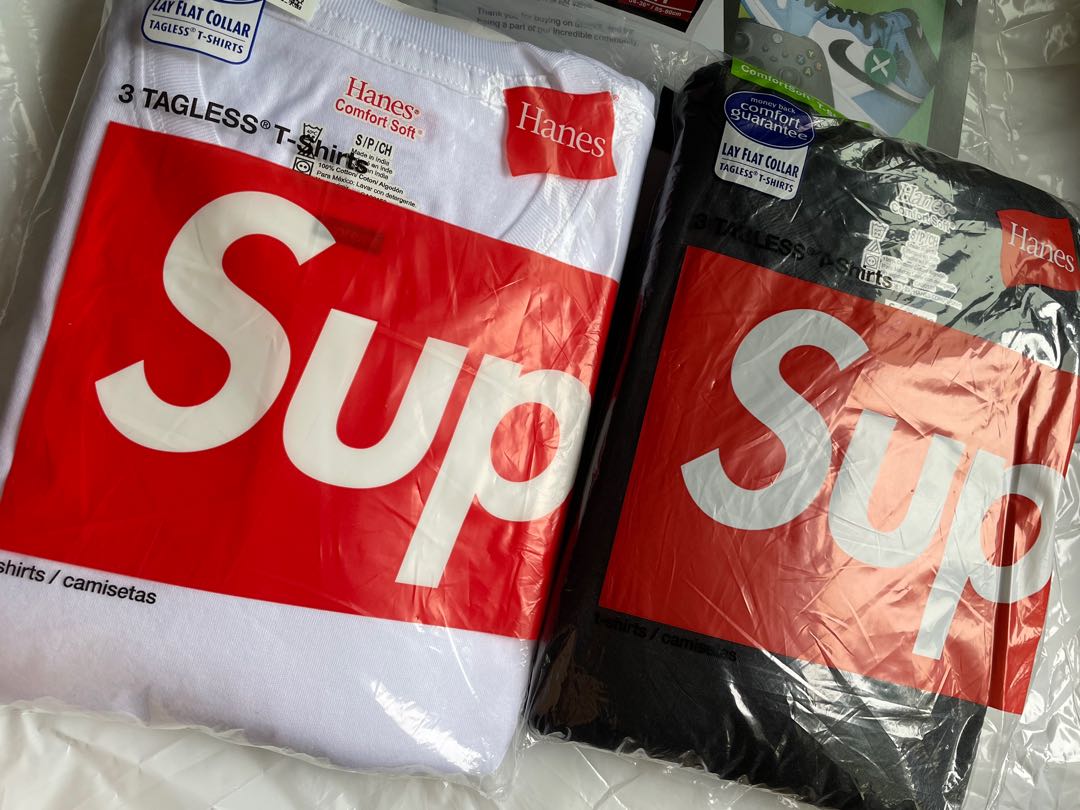 Supreme Hanes Tee Men S Fashion Tops Sets Tshirts Polo Shirts On Carousell