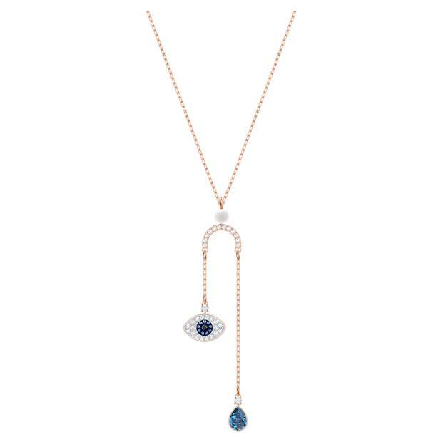 Swarovski evil deals eye key necklace