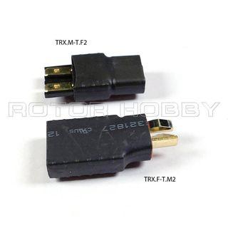 Traxxas TRX Female to T Plug Male Connector Adapter (1 piece). Code: TRX.F-T.M2