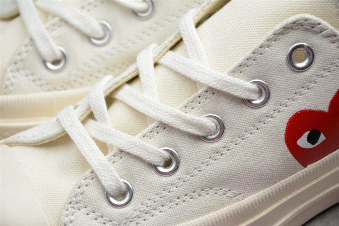 Cdg play converse low white discount