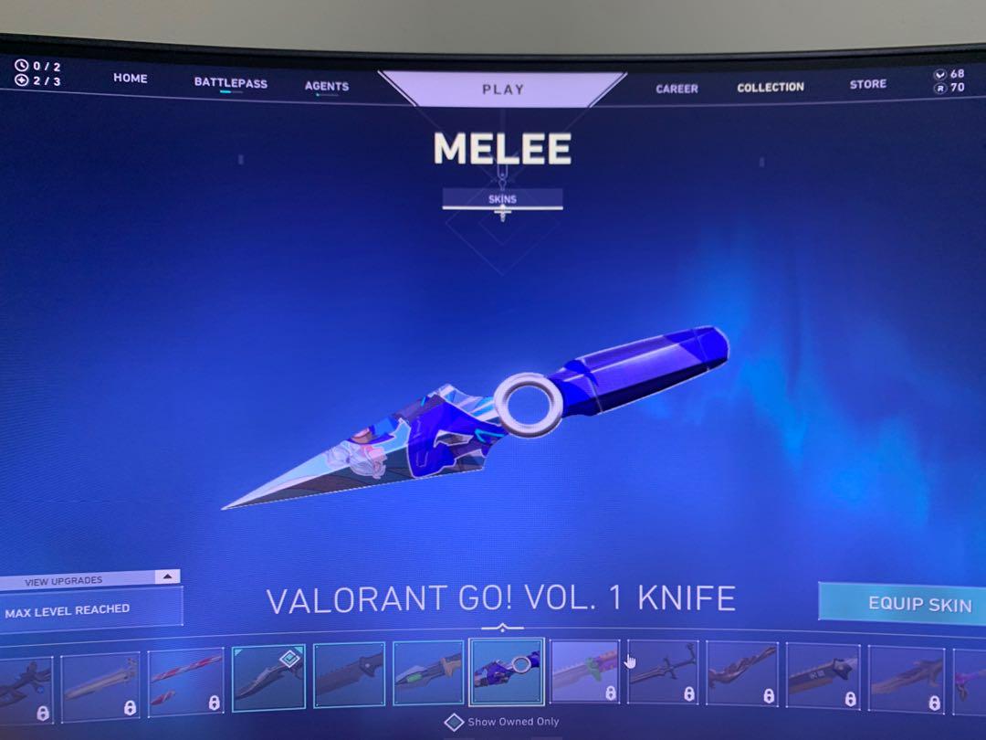 Valorant Jett Go! Knife, Video Gaming, Gaming Accessories, In-Game ...