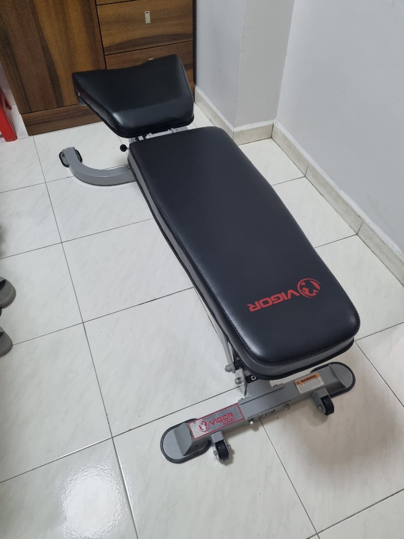 Vigor workout bench Sports Equipment Exercise Fitness Weights Dumbbells on Carousell