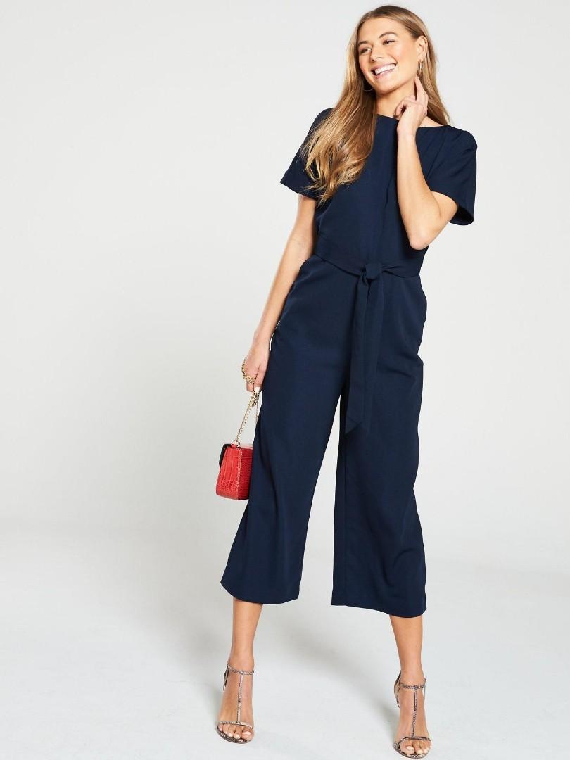 Warehouse slash neck jumpsuit cheap