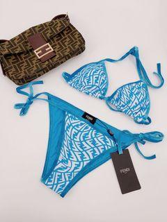 Women fendi Blue bikini set fast free shipping