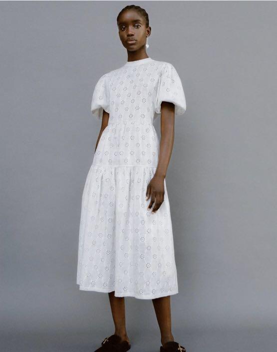 White eyelet dress zara hot sale