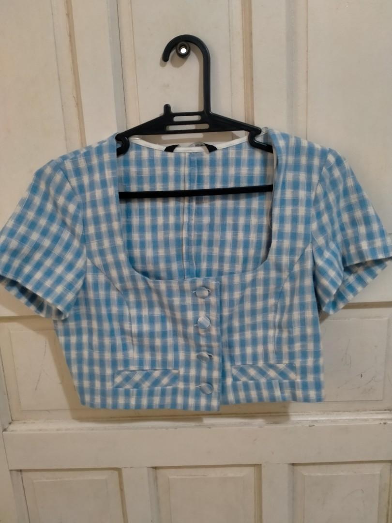 Zara gingham coordinate /set, Women's Fashion, Dresses & Sets, Sets or Coordinates on Carousell