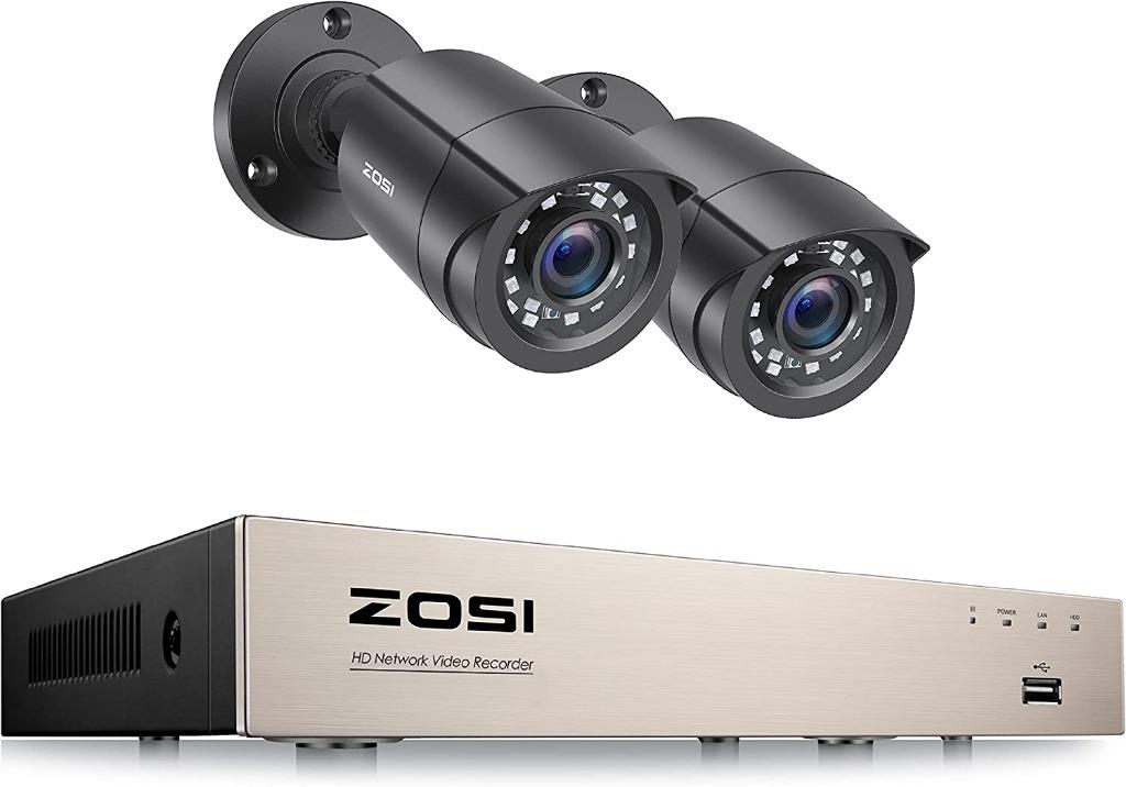 ZOSI Channel CCTV Camera Systems 1080P 2pcs HD Indoor Outdoor Bullet Cameras  H.265+ Smart DVR Recorder NO Hard Drive Home Security Camera Systems  Surveillance DVR Kits Motion Detection Email Alert, Furniture