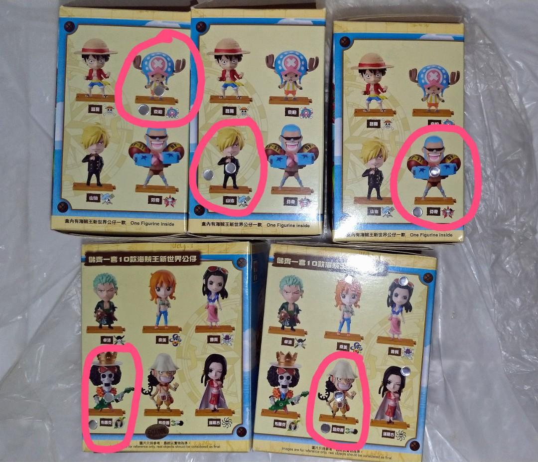 未拆袋無盒 7 11 One Piece 海賊王新世界編散款山治索柏芬奇布圖克烏索普 興趣及遊戲 玩具 遊戲類