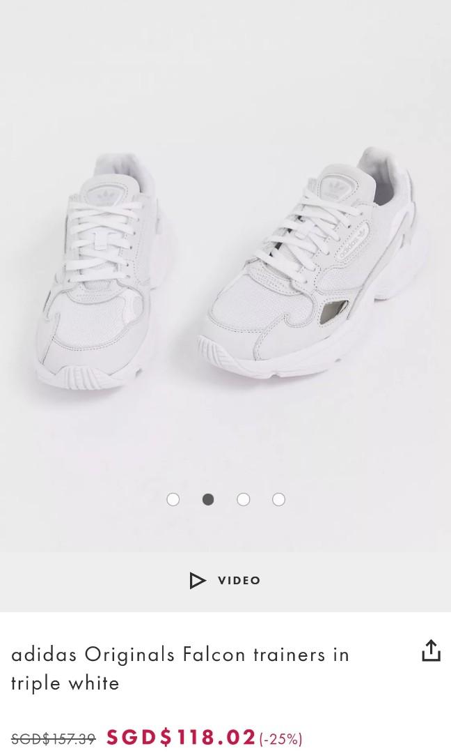 Adidas Falcon White Women s Fashion Footwear Sneakers on Carousell