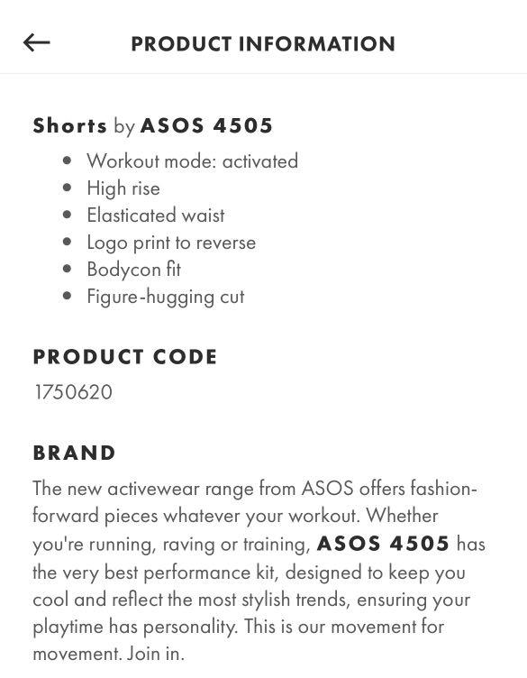 ASOS 4505 Icon Booty Legging Shorts, Women's Fashion, Activewear on  Carousell