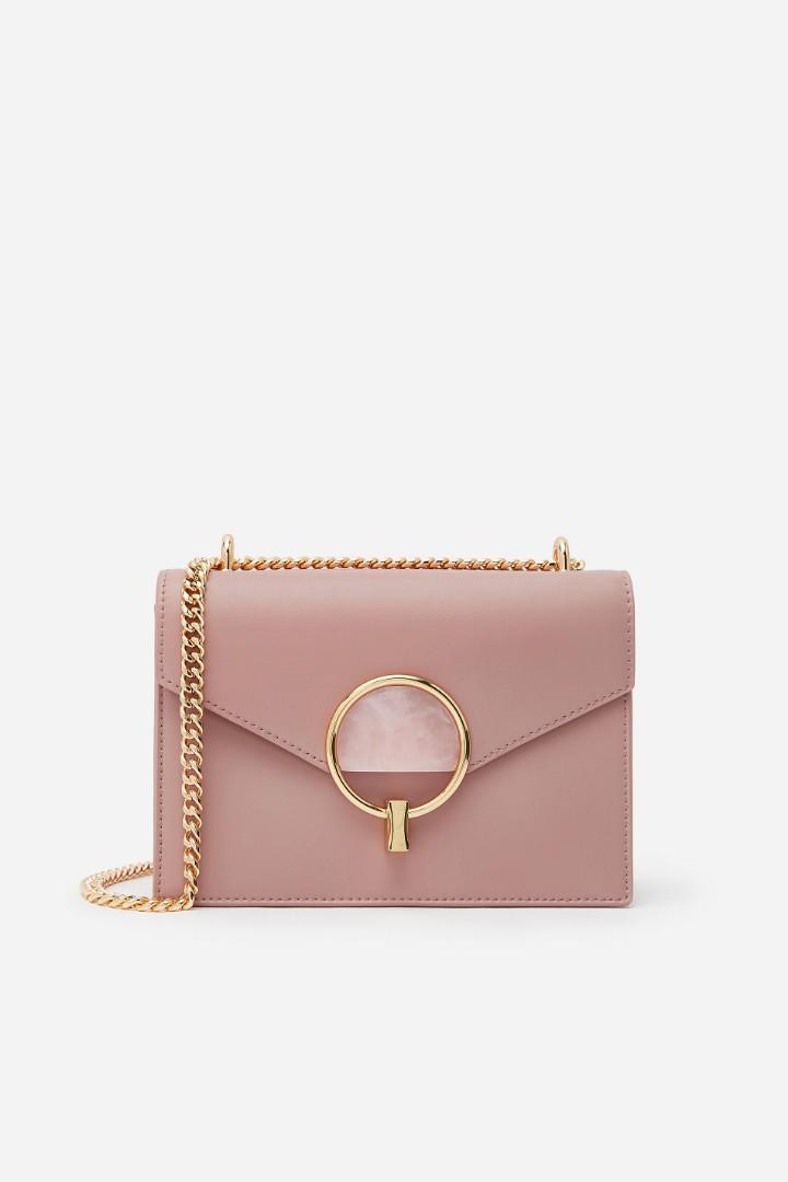 Charles and keith online stone embellished shoulder bag