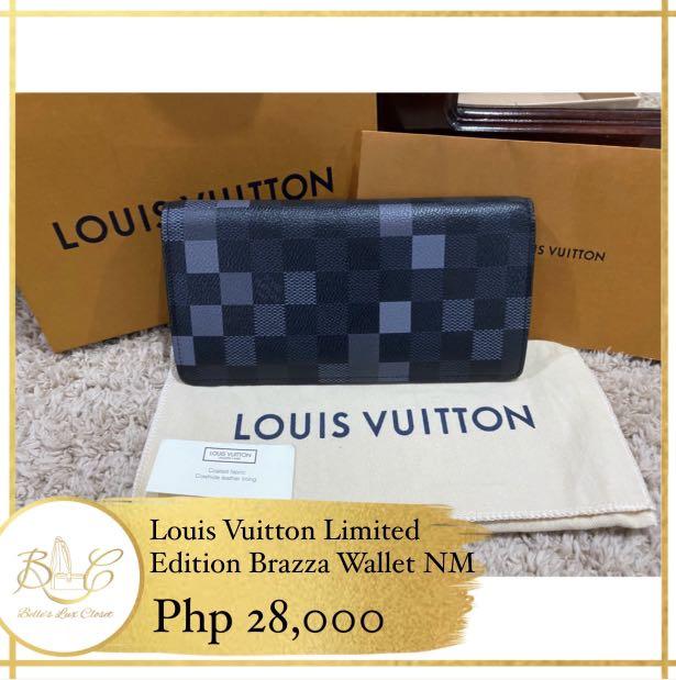 LOUIS VUITTON Damier Graphite Portefeuille Brazza Long Wallet - 20% Of