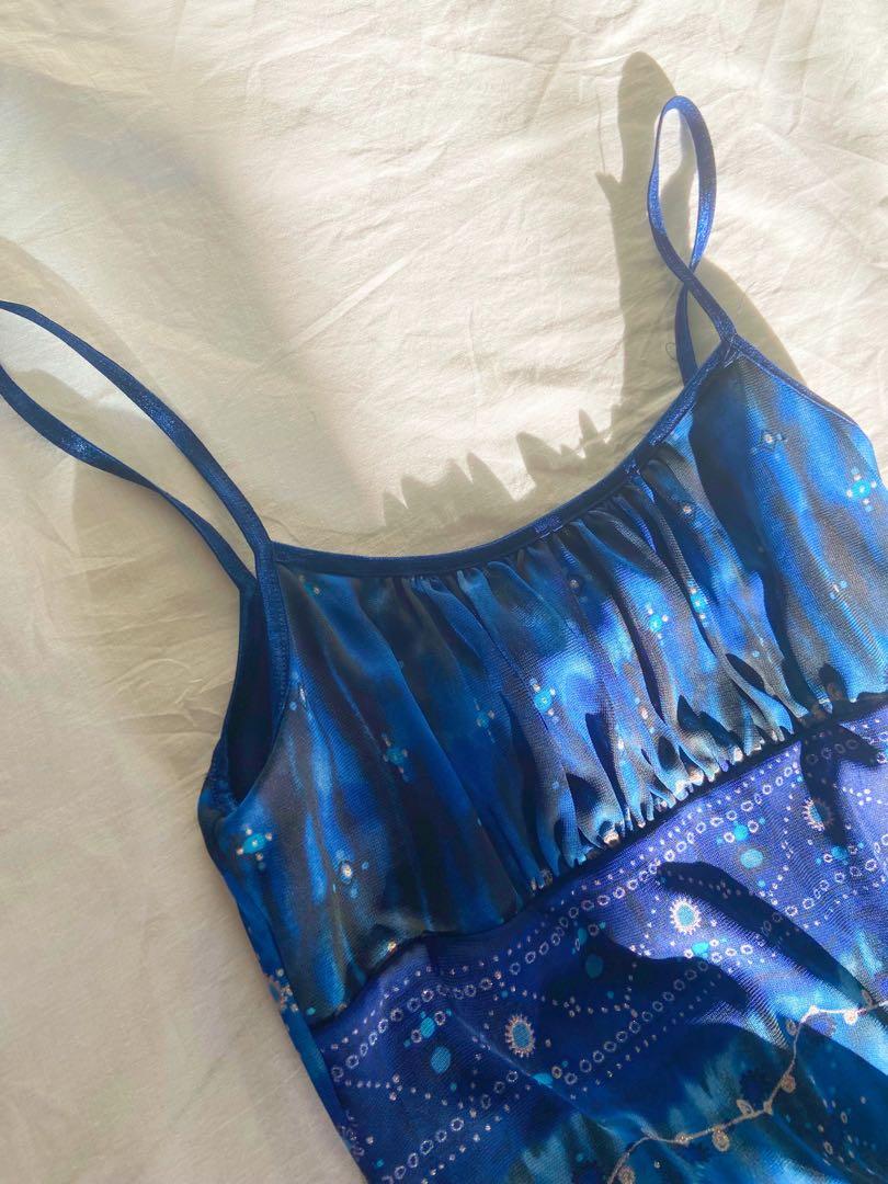 blue byer milkmaid mini dress, Women's Fashion, Dresses & Sets, Dresses on  Carousell