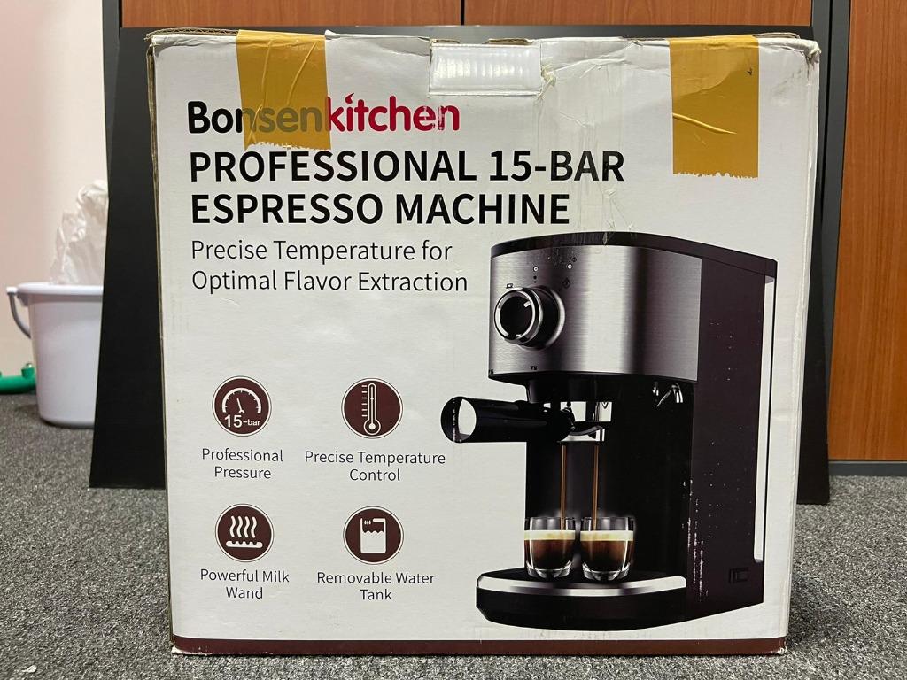 Bonsenkitchen Steam Espresso Coffee Maker Machine 