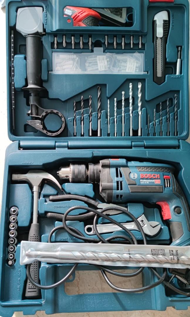 Bosch Gsb 16 Re Impact Drill Furniture Home Living Home Improvement Organisation Storage Boxes Baskets On Carousell