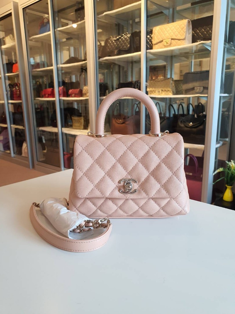 Chanel Coco Handle Mini Light Pink Caviar Series 31, Luxury, Bags