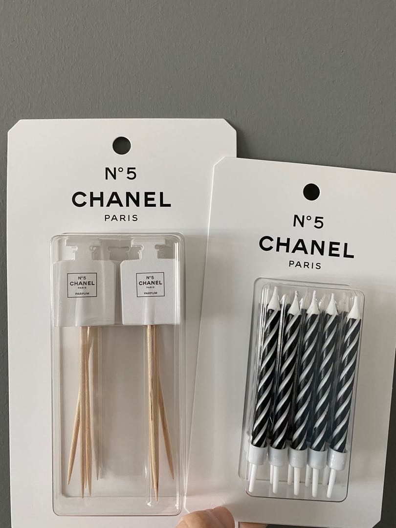 Chanel Factory 5 Cake Toppers + Candles, Everything Else on Carousell